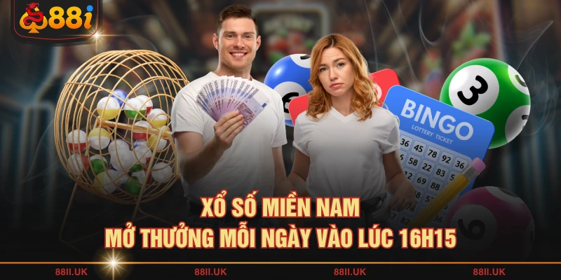 Xổ số miền Nam mở thưởng mỗi ngày vào lúc 16h15